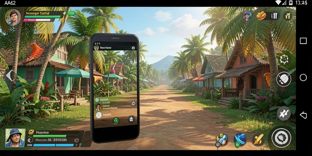 Tangkapan layar gameplay AA62 menampilkan suasana permainan yang ceria dan menyenangkan.