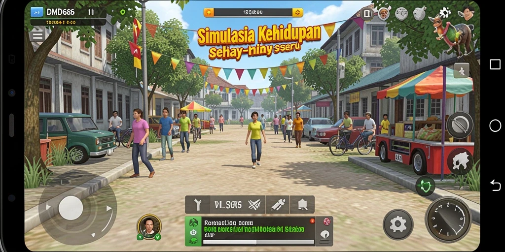 Tangkapan layar menampilkan gameplay menarik dari DMD686.