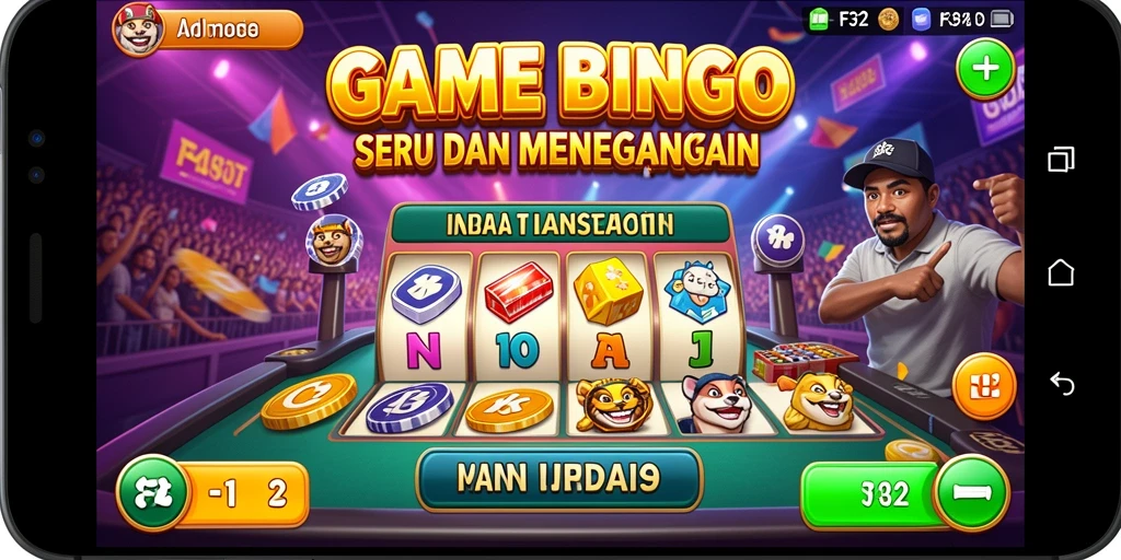 Tampilan gameplay Bingo F32 yang menarik dan penuh warna.