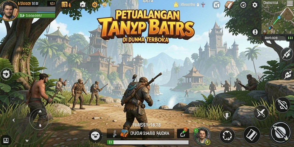 Screenshot utama ID678 menampilkan suasana indah dunia terbuka.