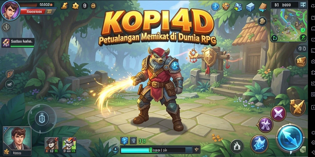 Screenshot KOPI4D menunjukkan aksi seru dalam pertarungan RPG.