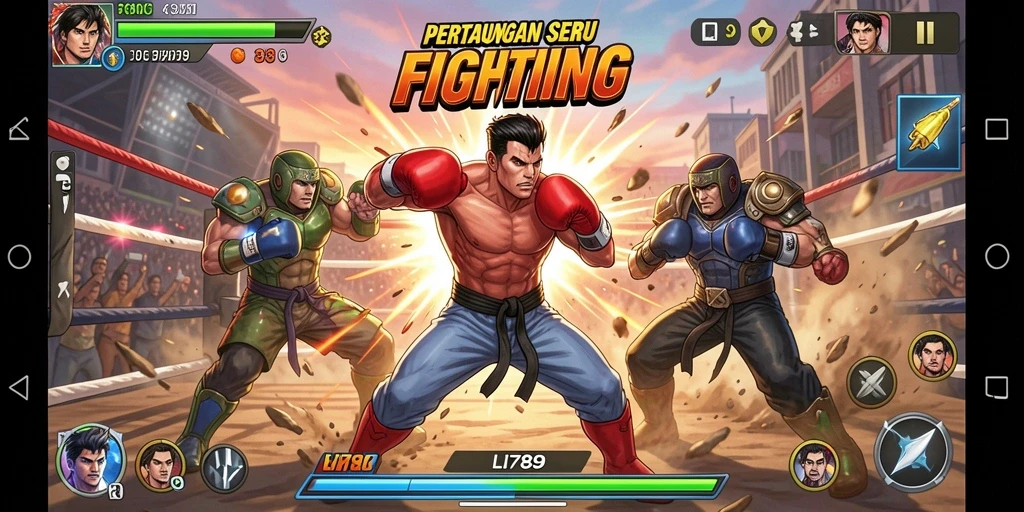 Tampilan gameplay LI789 yang seru dan penuh aksi Fighting.