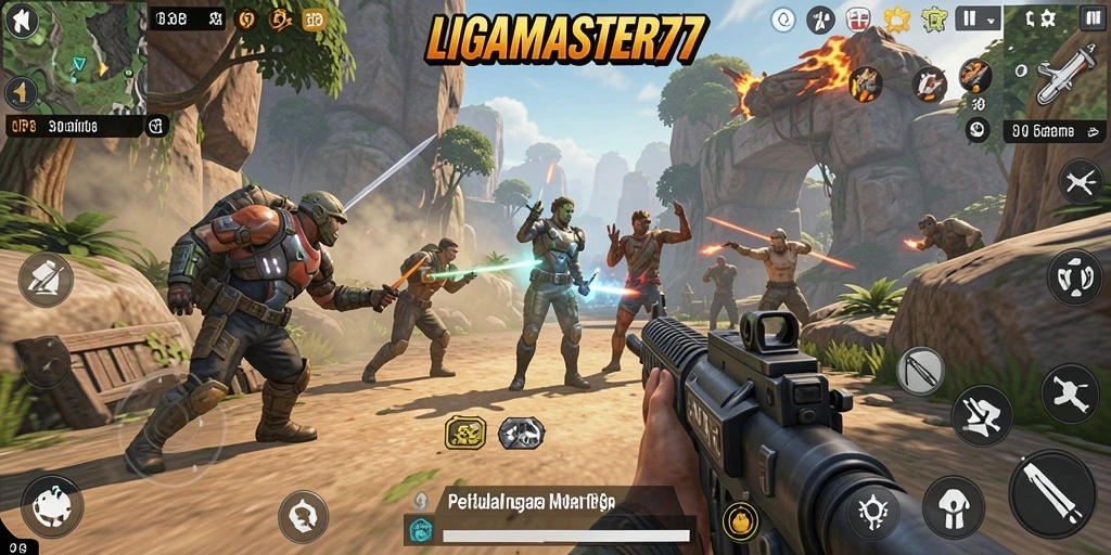 Tampilan permainan LIGAMASTER77 di TPS yang mendebarkan.
