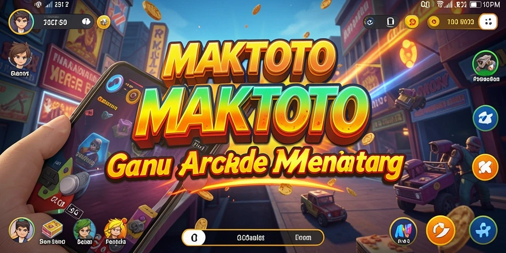 Screenshot gameplay seru dari MAKTOTO yang menunjukkan tantangan Arcade.