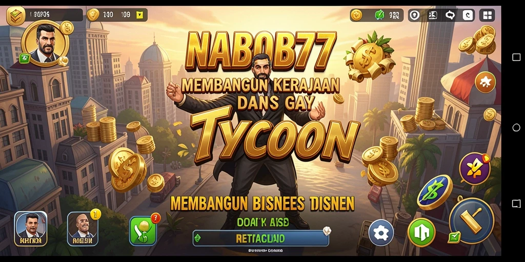 Tampilan gameplay seru dalam NABOB77 yang menantang strategi bisnis Anda.