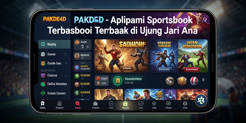 Tampilan utama PAKDE4D dengan opsi taruhan olahraga.