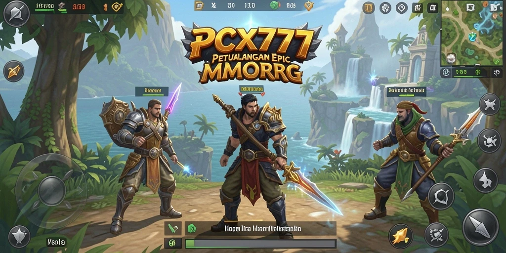 Tangkapan layar yang menampilkan momen seru dalam gameplay MMORPG PCX777.