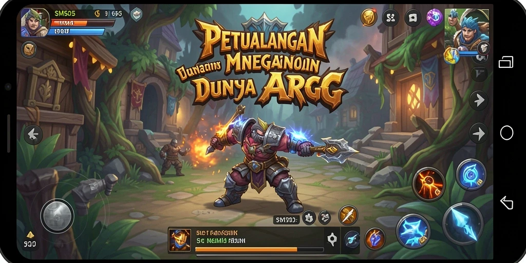 Tampilan menarik dari gameplay di dunia fantasi ARPG SM605.